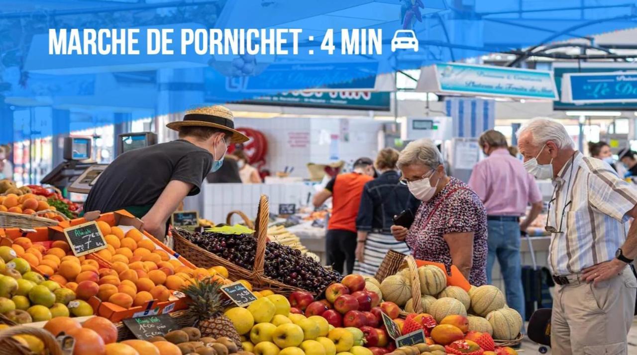 Appartement La Baule Pornichet Terrasse - Cuisine - Calme - Wifi - Parking Gratuit Eksteriør billede